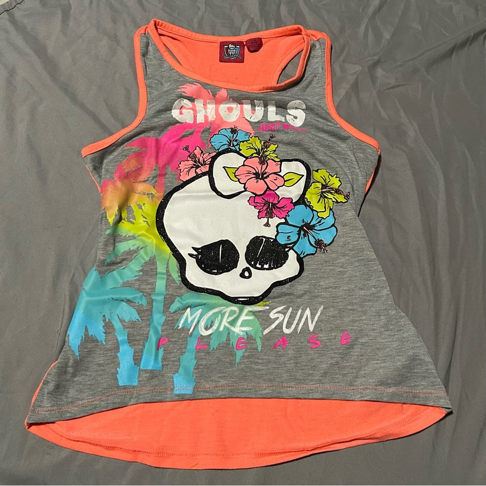 Ghouls Monster High Gyaru scene queen beach tank top